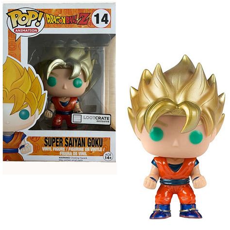 super saiyan goku metallic loot crate box|Funko POP! Anime: Dragonball Z Super Saiyan Goku .